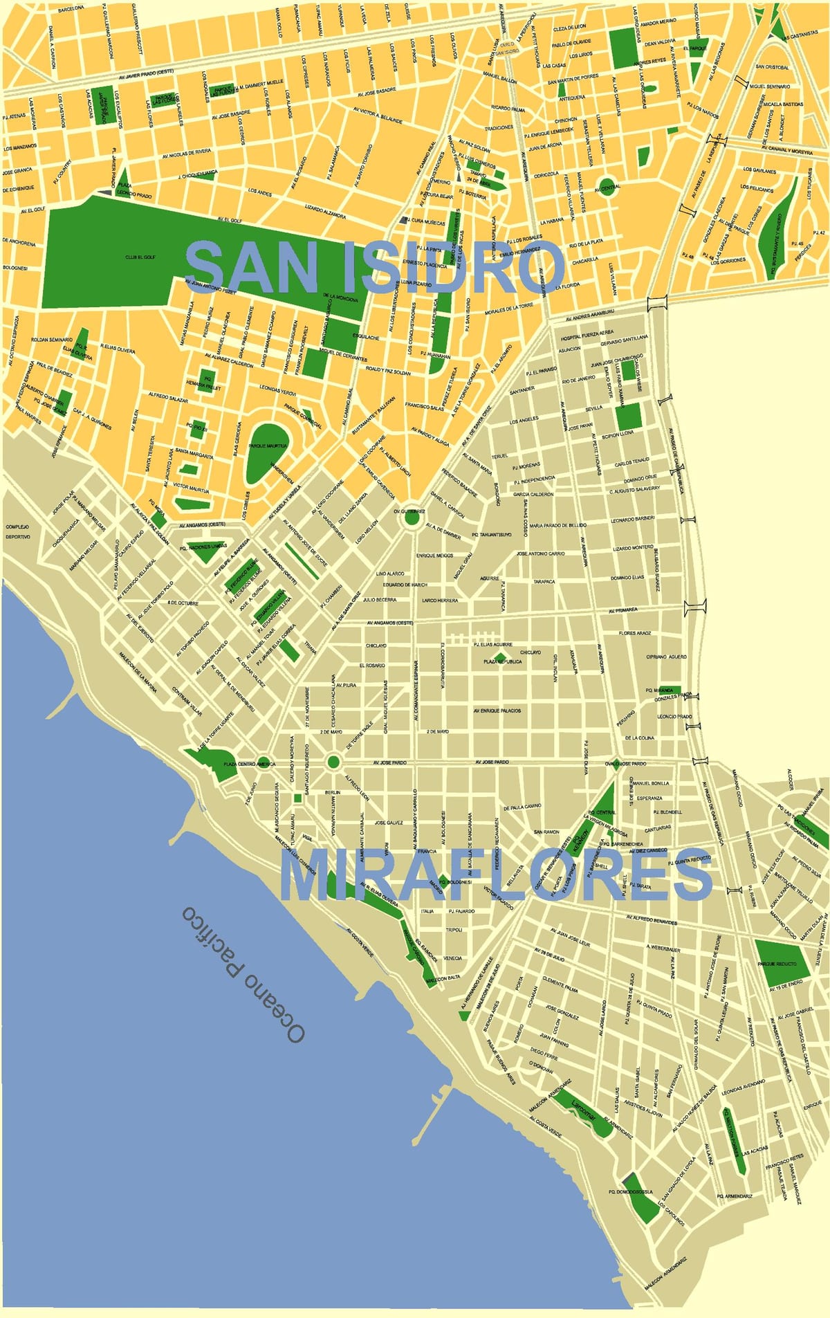Karta okolice ima Peru 
