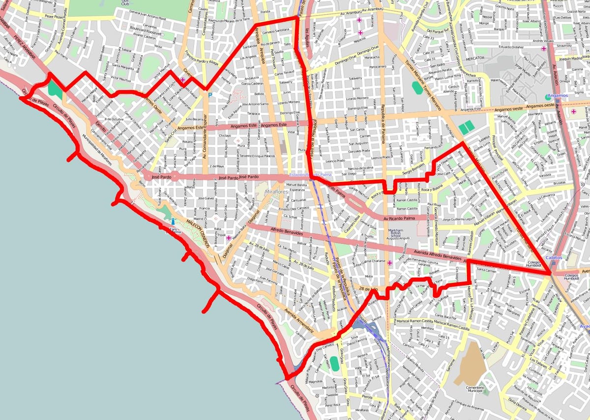 Lima miraflores karti