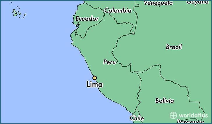 Lima Peru na karti svijeta