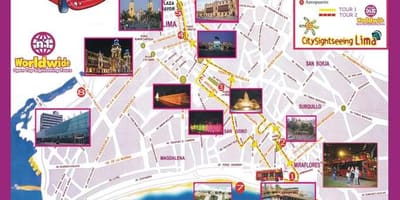 Turistička karta Lima Peru